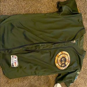 Baez salute military jersey Chicago Cubs size 40